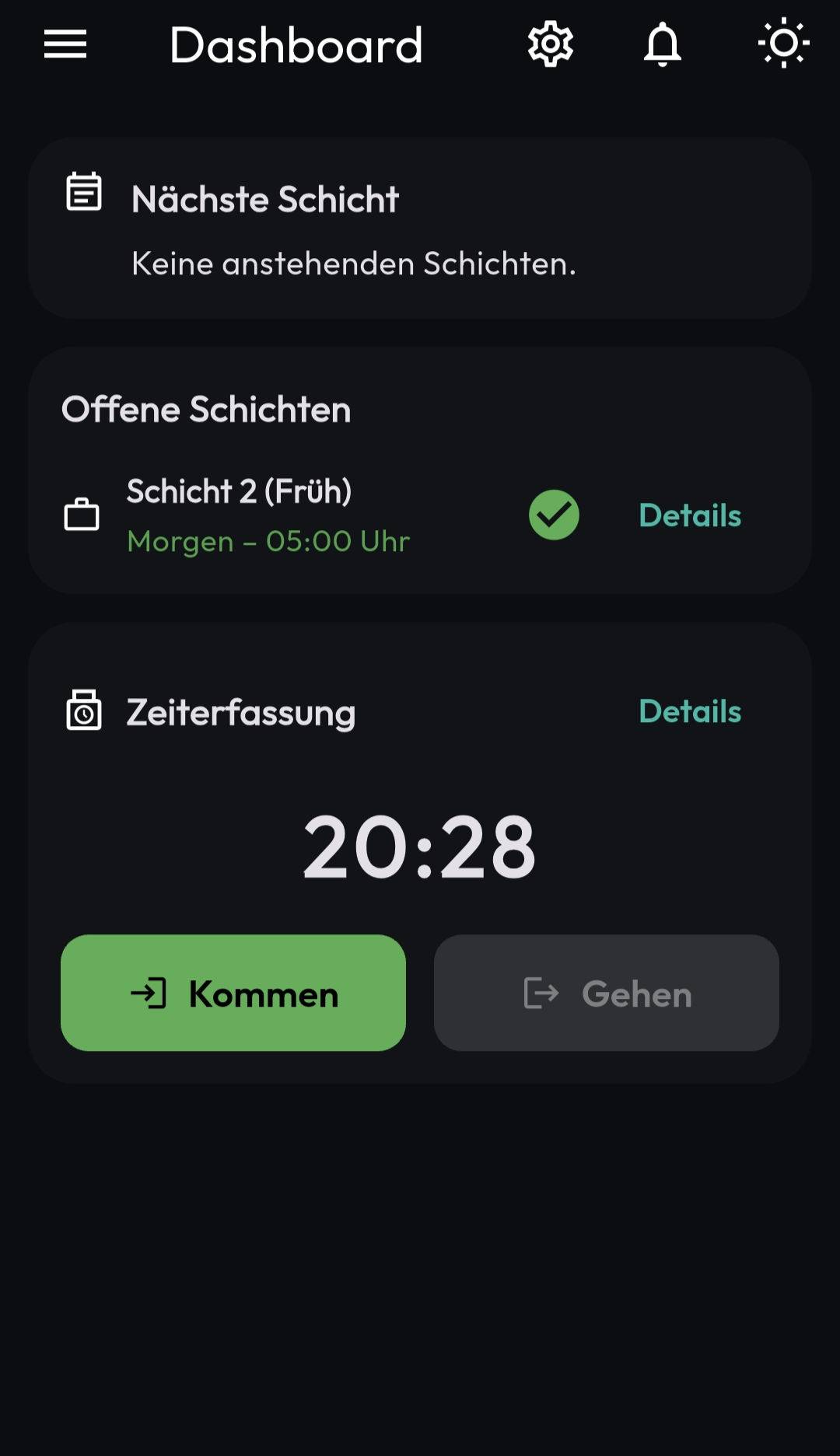 Dashboard Ansicht 2